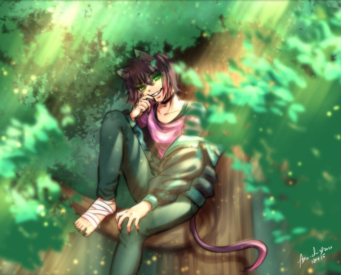 Nov 2022 - Redraw of an old Cheshire Cat artwork from 2012